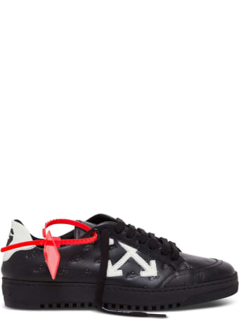 Off-White Low Leather Sneakers With Logo