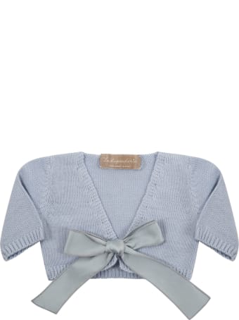 La stupenderia Light Blue Cardigan For Baby Girl