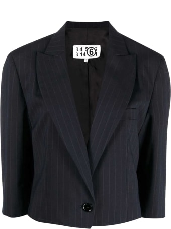 MM6 Maison Margiela Pinstripe Crop Jacket
