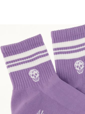 Alexander McQueen Alexander Mc Queen Stripe Skull Socks