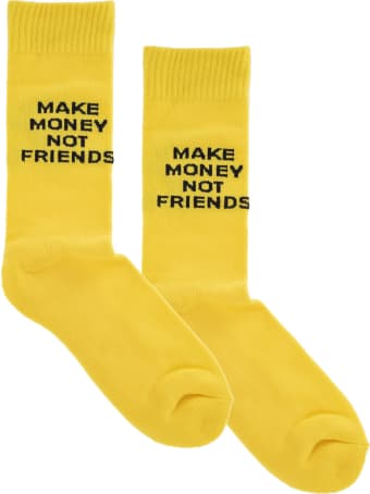 Make Money Not Friends Yellow Make Money Not Friends Socks