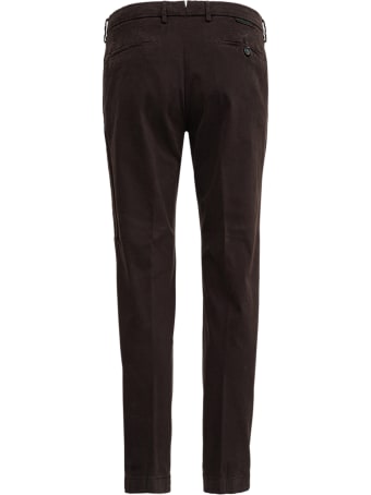 Berwich Brown Cotton Tailored Pants