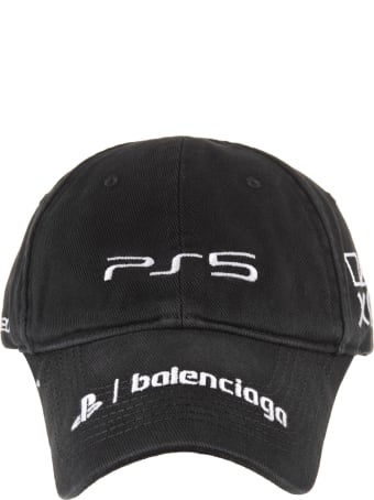 Balenciaga Man Black Playstation Baseball Cap