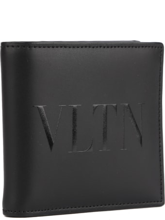 Valentino Garavani Leather Wallet With Vltn Logo