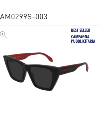 Alexander McQueen Alexander Mcqueen Am0299s Black Sunglasses