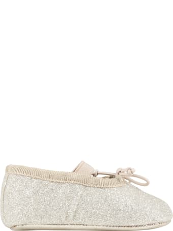 Gallucci Gold Ballet Flats For Baby Girl