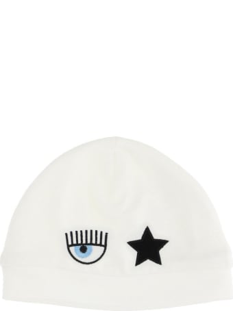 Chiara Ferragni Eyestar Hat In White Cotton