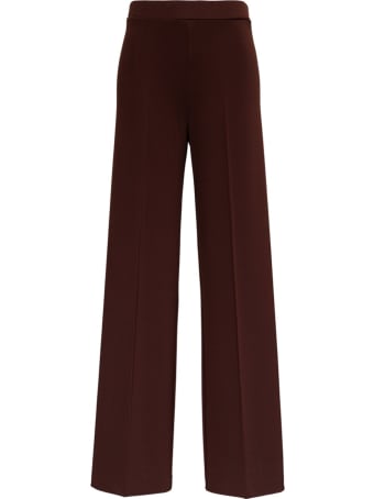 Jil Sander Wide Pants In Brown Viscose