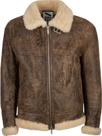 DRM Fur Applique Vintage Effect Jacket