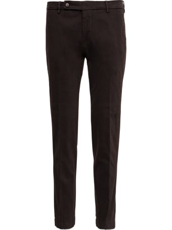 Berwich Brown Cotton Tailored Pants