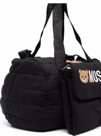 Moschino Black Cotton Teddy Bear Changing Bag