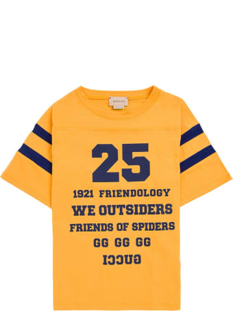 Gucci Yellow Cotton T-shirt With Print