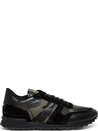 Valentino Garavani Rockrunner Camouflage Noir Sneakers