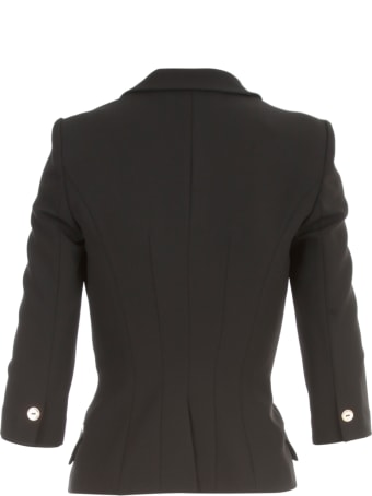 Elisabetta Franchi Double Breasted Short 3/4s Jacket