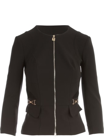 Elisabetta Franchi Crew Neck Zipped Jacket