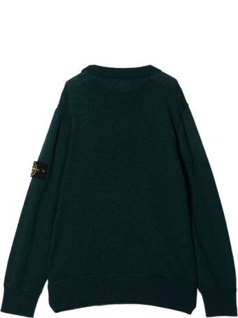 Stone Island Green Wool Jumper