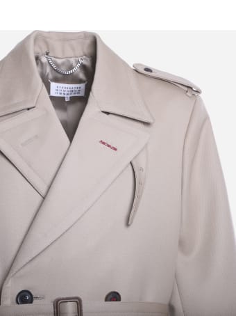 Maison Margiela Double-breasted Coat Made Of Wool