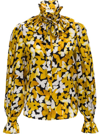 Saint Laurent Floral Silk Blouse