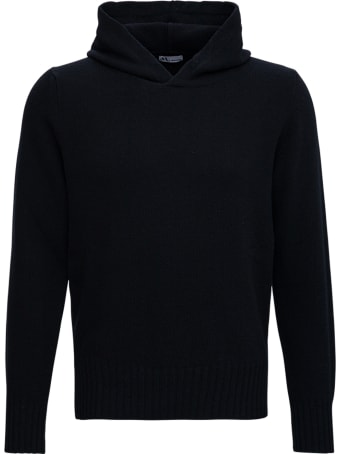 doppiaa Black Wool Hoodie