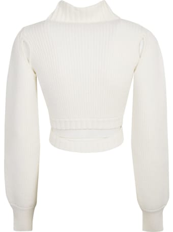Andrea Adamo Turtleneck Longsleeve Cropped Sweater
