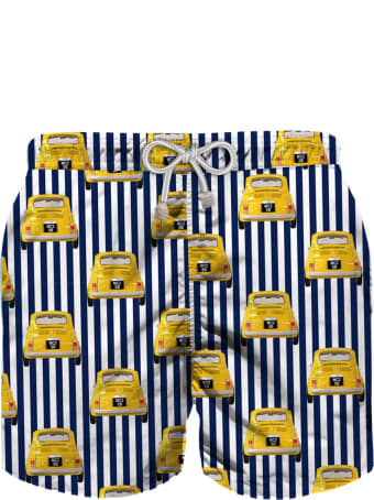 MC2 Saint Barth Cars Print Boy Swim Trunk