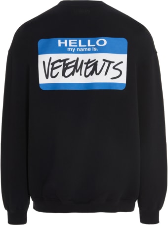 VETEMENTS 'my Name Is Vetements' Sweatshirt