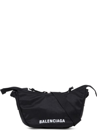 Balenciaga Black Nylon Belt Bag With Logo