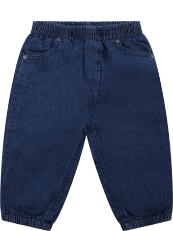 Stella McCartney Kids Blue Jeans For Baby Boy With Dog