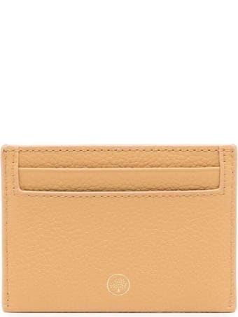 Mulberry Continental Beige Leather Card Holder With Logo