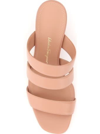 Salvatore Ferragamo Steffie 55 Leather Mules