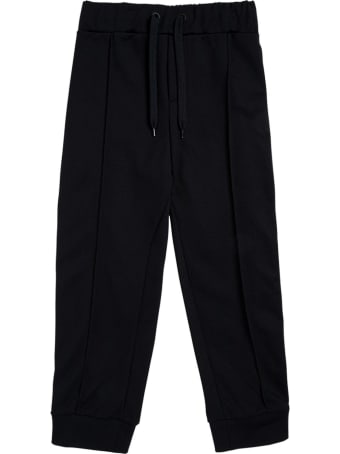 Fendi Cotton Blend Trousers With Ff Side Bands