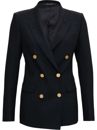 Tagliatore Double-breasted Blazer In Wool Blend