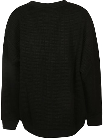 Balmain Embossed Logo Ribbed Sweater