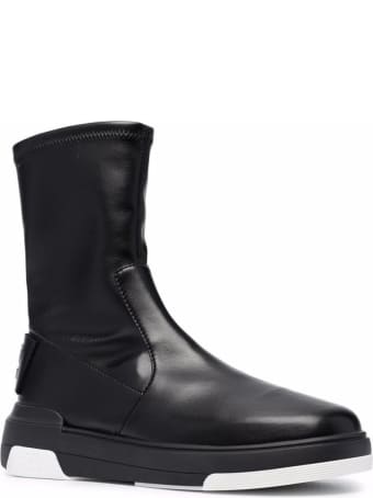 Casadei Space Jam Bootie The Knee In Vegan Leather Flat Boots