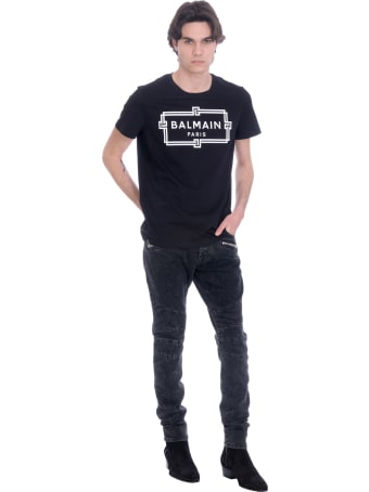 Balmain T-shirt In Black Cotton
