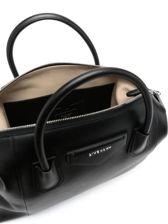 Givenchy Medium Soft Antigona Bag In Black Smooth Leather