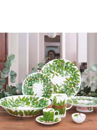 Taitù Set of 4 Salad Plates - Fil Rouge Foglie Collection