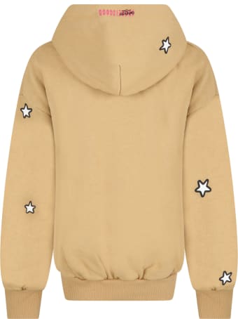 IRENEISGOOD Beige Sweatshirt For Girl With Ice Cream