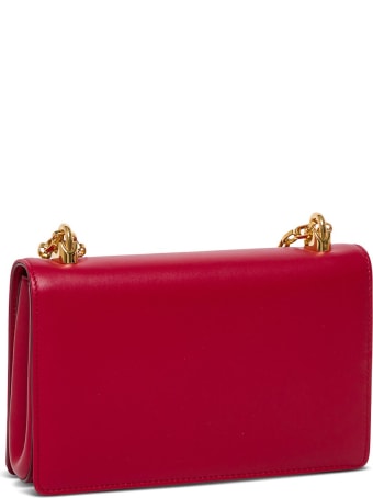 Dolce & Gabbana Dg Girls Crossbody Bag In Red Leather