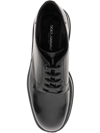 Dolce & Gabbana Brushed Leather Derby Shoes