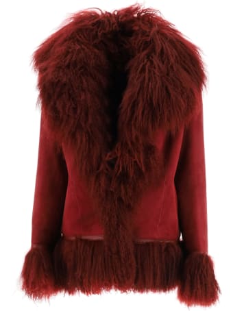 Saks Potts Bon Shearling Coat With Fur