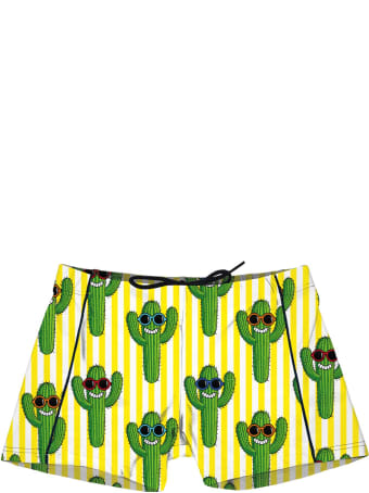 MC2 Saint Barth Boy Swim Trunk Happy Cactus Print