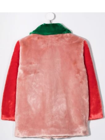 Stella McCartney Kids Multicolor Ecological Fur Coat