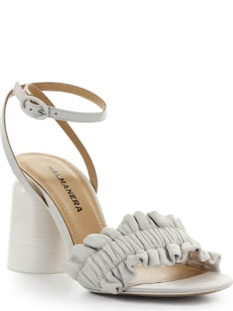 Halmanera Brigit White Heeled Sandal