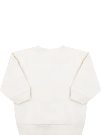 Gucci Ivory Sweatshirt For Babykids With Logo
