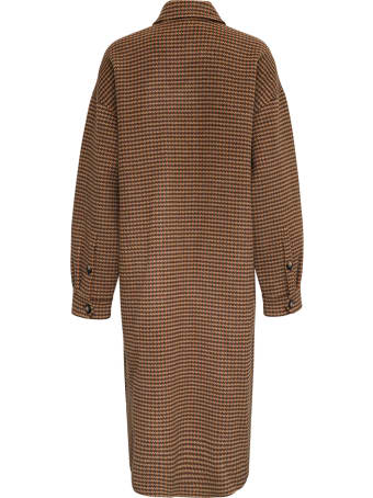 Nanushka Cruza Mini Check Shirt Coat