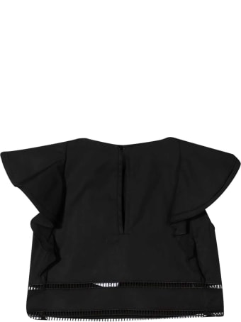 Elisabetta Franchi La Mia Bambina Crop Top With Ruffles Elisabetta Franchi My Child