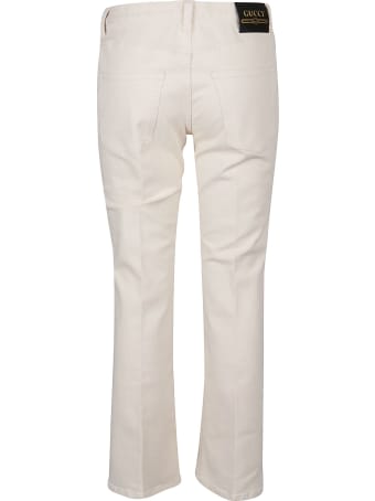 Gucci Logo Patched Flared Jeans