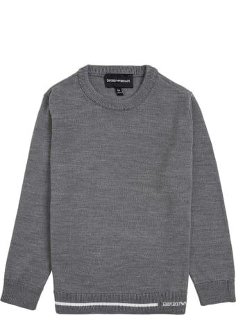 Emporio Armani Grey Sweater In Wool Blend