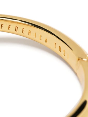 Federica Tosi Tube Bracelet In Golden Brass